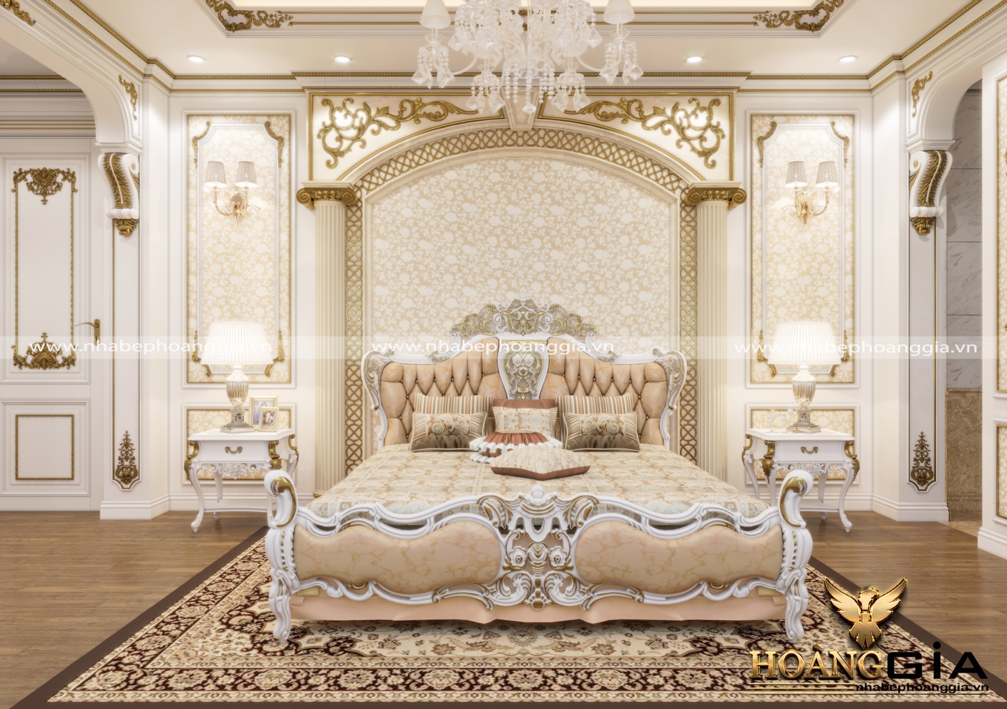 thiết kế phòng ngủ con gái anh Sang Hải Phòng