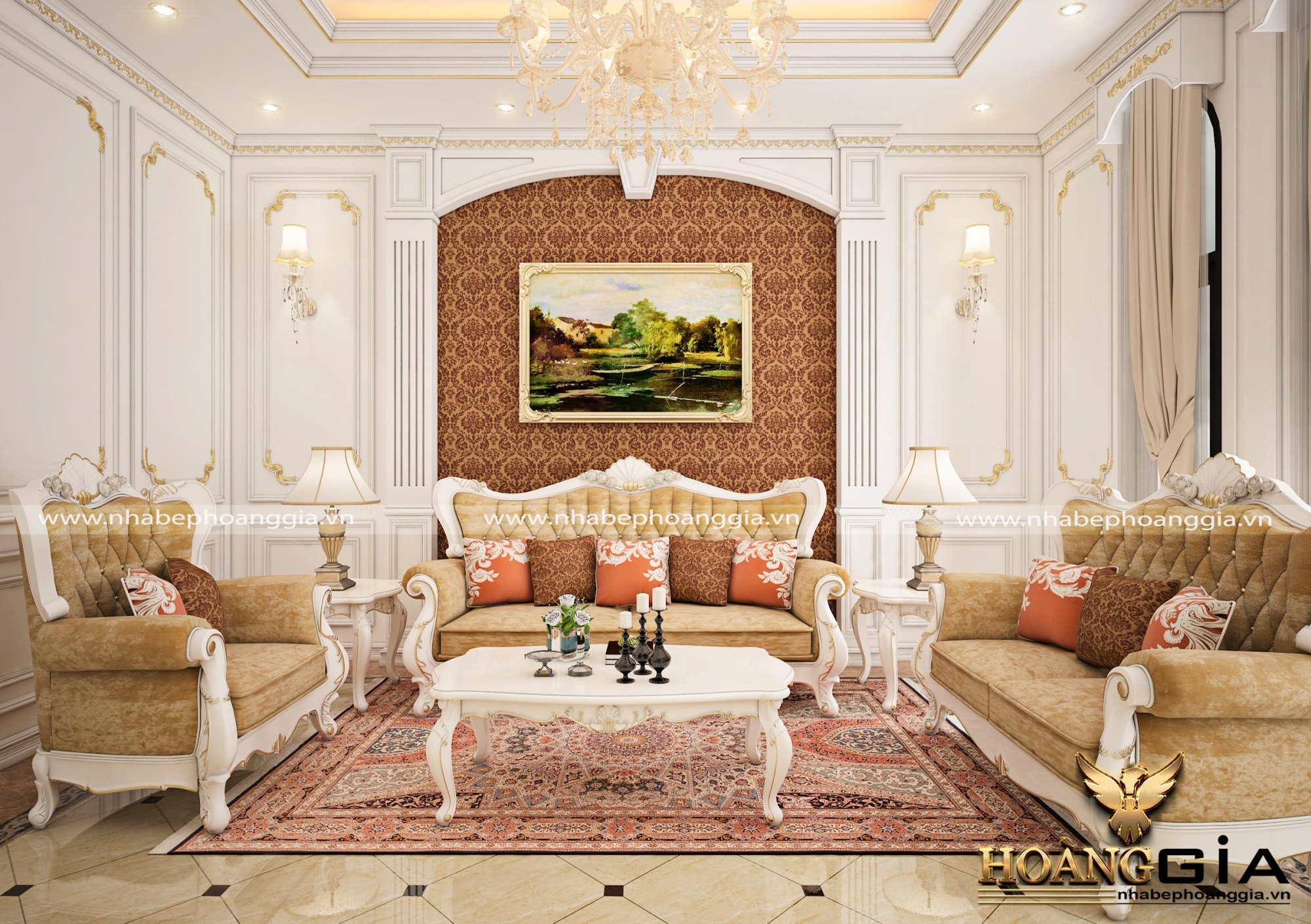 Phòng khách tân cổ điển Luxury q