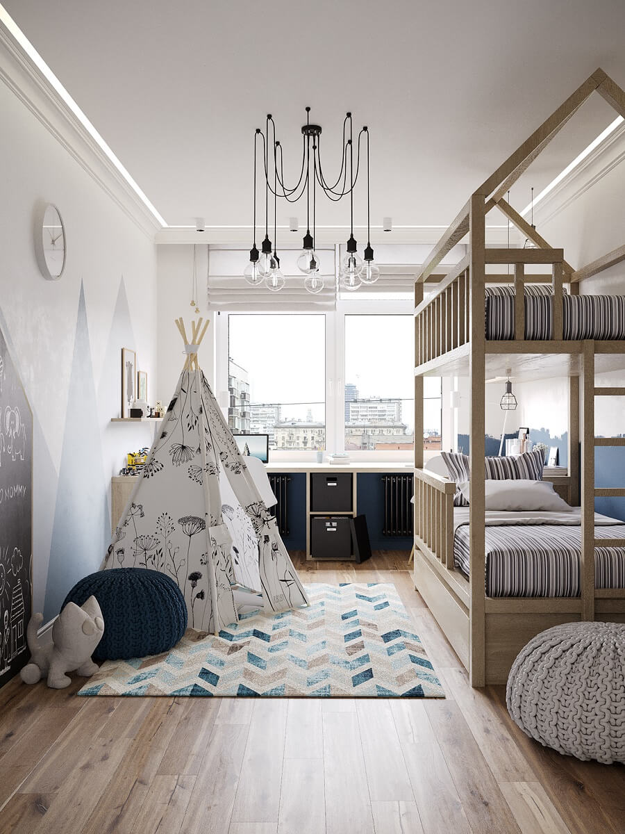 Phòng ngủ cho bé theo phong cách Scandinavian nhẹ nhàng ấm cúng