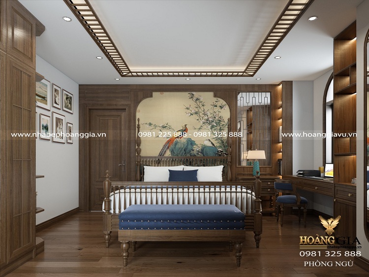 Thiết kế và thi công nội thất phòng ngủ con trai biệt thự tại Quảng Nam