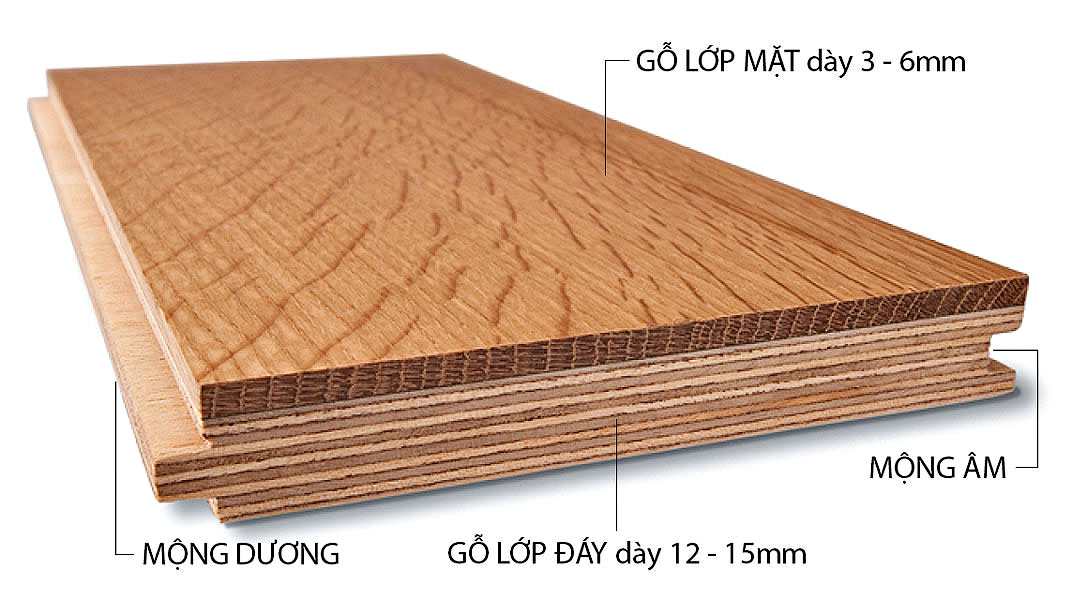 Kích thước của sàn gỗ tự nhiên