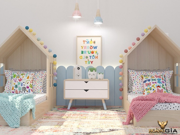 lựa chọn màu sắc trong thiết kế phòng ngủ trẻ em
