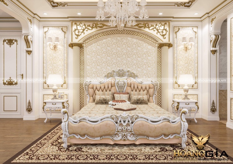 Mẫu giường ngủ tân cổ điển Châu Âu đầy quý phái