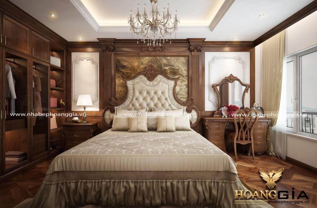 Mẫu giường ngủ phong cách tân cổ điển Châu Âu sang trọng