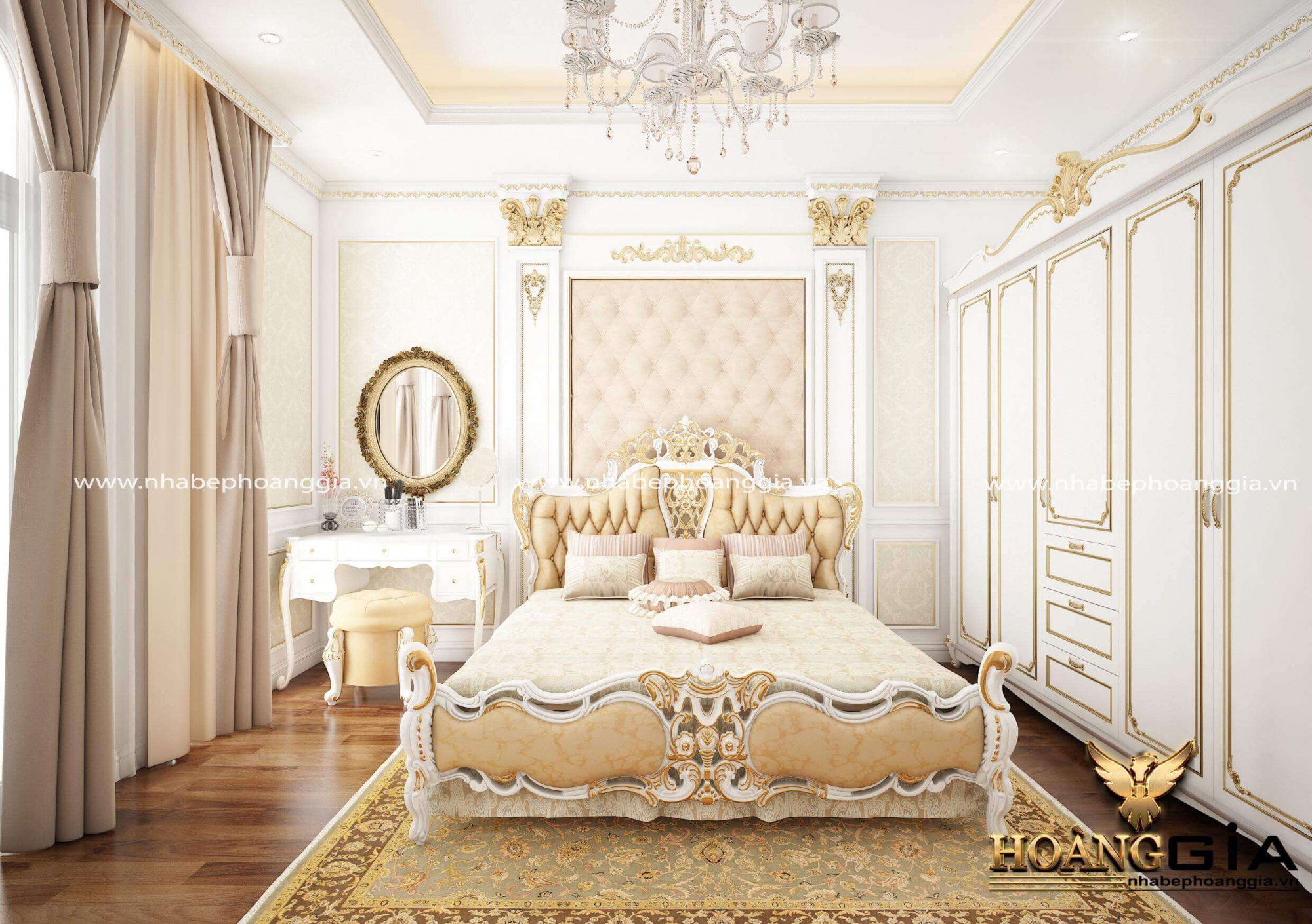Lưu ý khi thiết kế nội thất phòng ngủ theo phong cách tân cổ điển