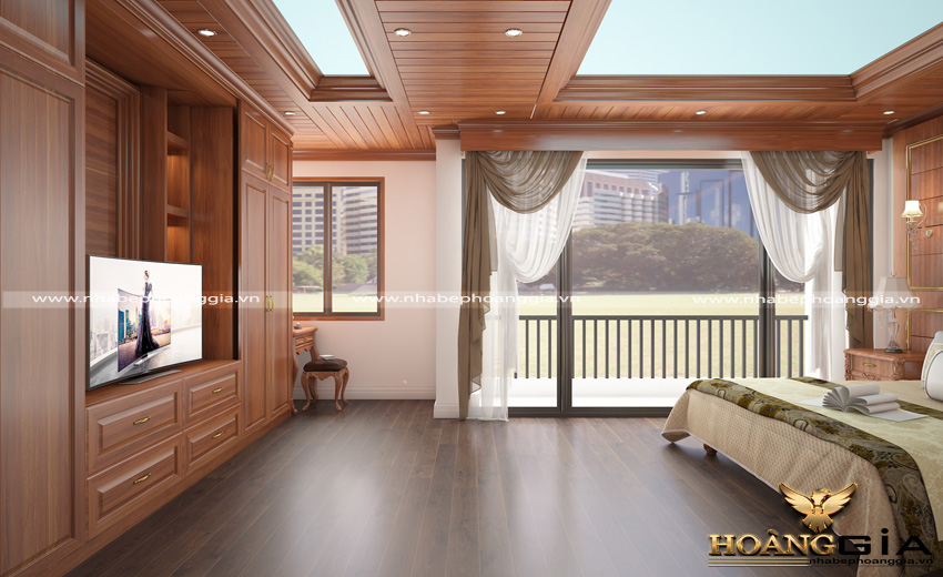 Mẫu phòng ngủ tân cổ điển phù hợp với thiết kế nội thất biệt thự