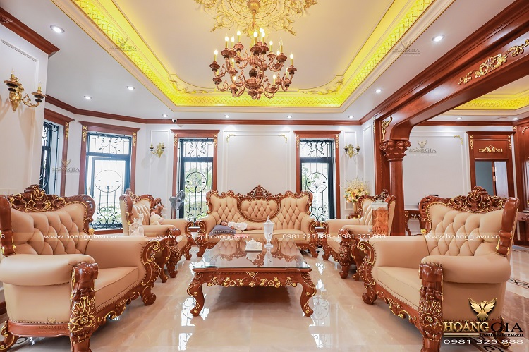 Mẫu sofa tân cổ điển Kim Bảo sang trọng đầy quý khí