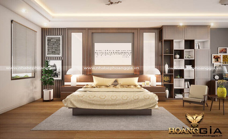 thiết kế phòng ngủ 40m2 phong cách hiện đại