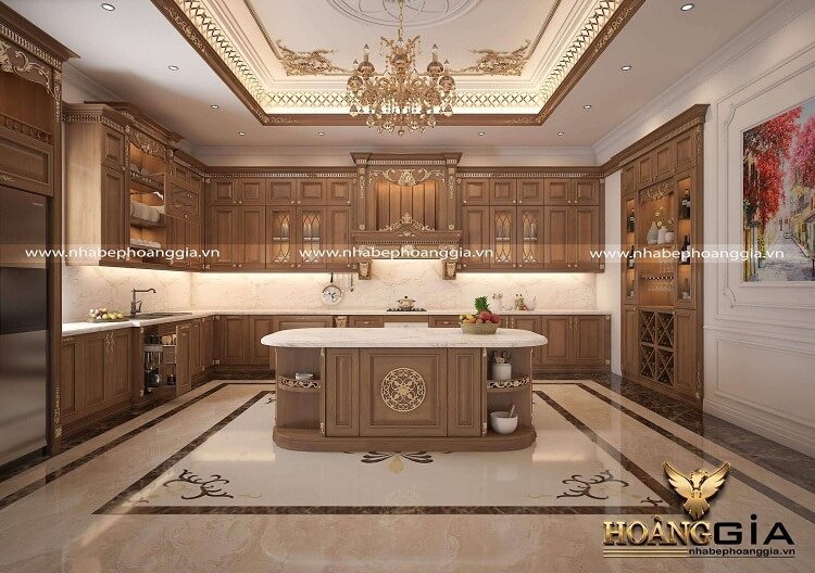 Tủ bếp đẹp bằng gỗ sở hữu giá trị thẩm mỹ sang trọng
