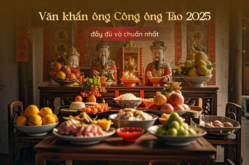 Tham khảo văn khấn ông Công ông Táo 2025