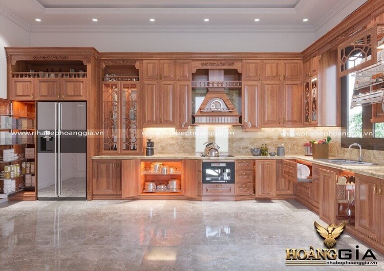 nội thất phòng bếp đẹp hiện đại xu hướng 2022 sử dụng phụ kiện thông minh