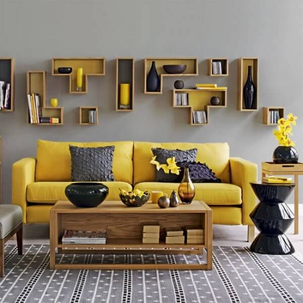Thiết kế nội thất đẹp cá tính với gam màu vàng