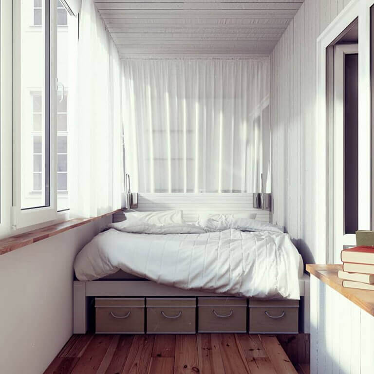 Thiết kế giường ngủ vừa vặn với phòng 12m2 hiện đại