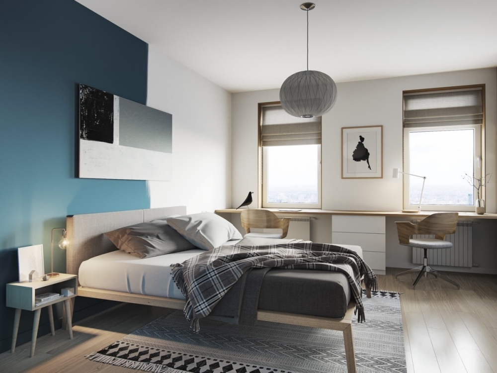 Thiết kế phòng ngủ căn hộ Scandinavian