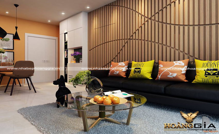 Thiết kế nội thất phòng khách hiện đại cho không gian nhà chật