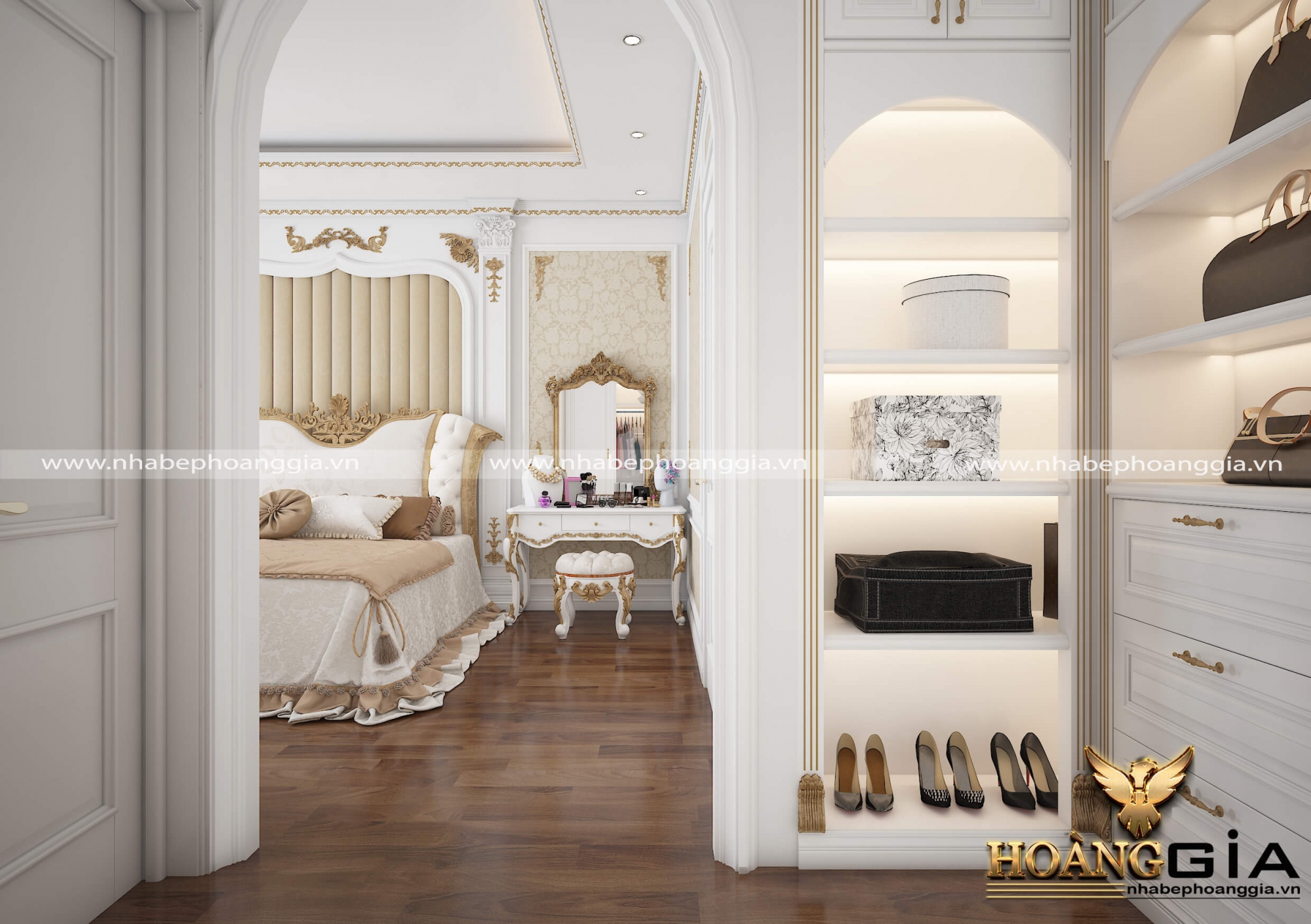 phòng ngủ cổ điển Luxury