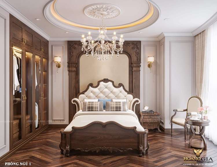 Không gian phòng ngủ được thiết kế nhẹ nhàng đầy tinh tế