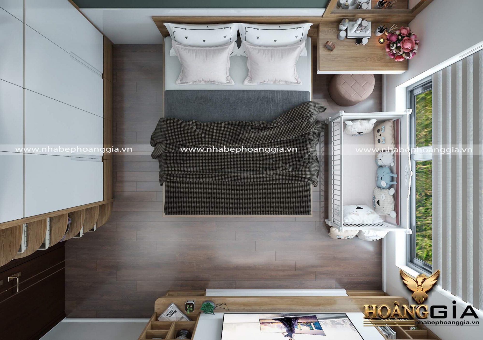 Phòng ngủ chung cư theo phong cách hiện đại
