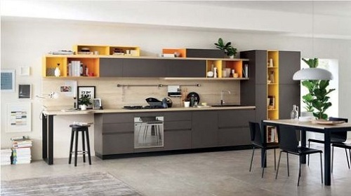 Lựa chọn mẫu tủ bếp đẹp với không gian mở hiện đại