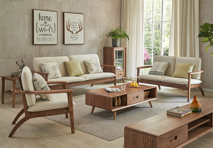 mẫu bàn ghế sofa gỗ phòng khách đẹp nhất 2019