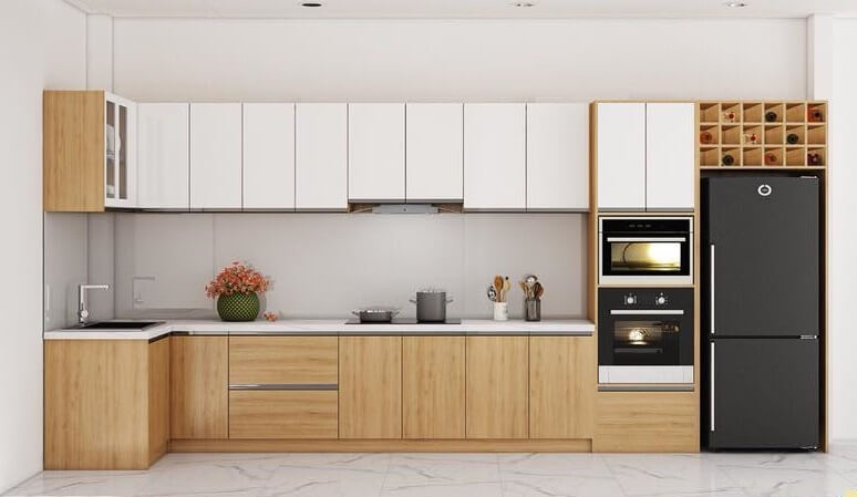 Laminate - chất liệu gỗ laminate trong thiết kế nội thất tủ bếp