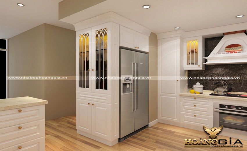 Mẫu thiết kế tủ bếp hoàng gia TBHG03