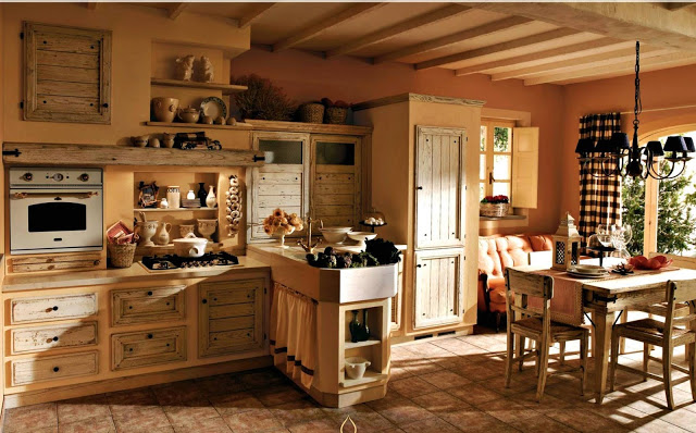 Tủ bếp phong cách Cottage