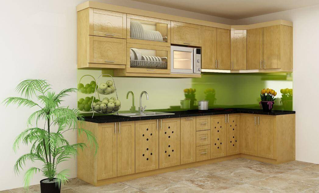 Quá trình sử dụng và bảo quản tủ bếp gỗ sồi