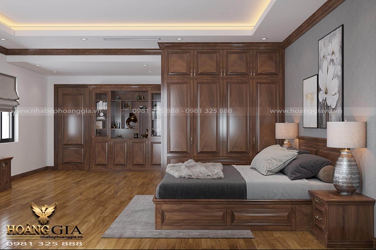 Xu hướng thiết kế nội thất phòng ngủ thuần gỗ