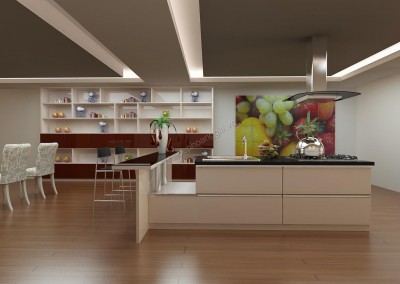 Tủ bếp gỗ Acrylic cao cấp, tủ bếp gỗ acrylic hiện đại và sang trọng