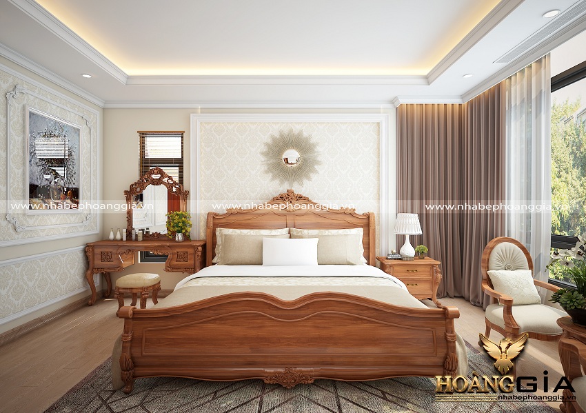 Dự án thiết kế và thi công nội thất phòng ngủ chú Thái