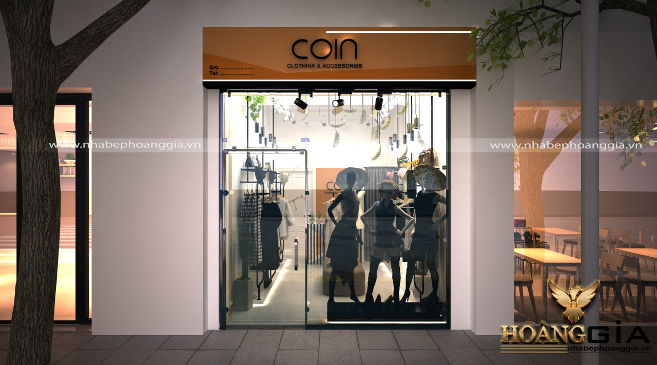 Dự án thiết kế và thi công cửa hàng thời trang COIN Clothink & Accessories