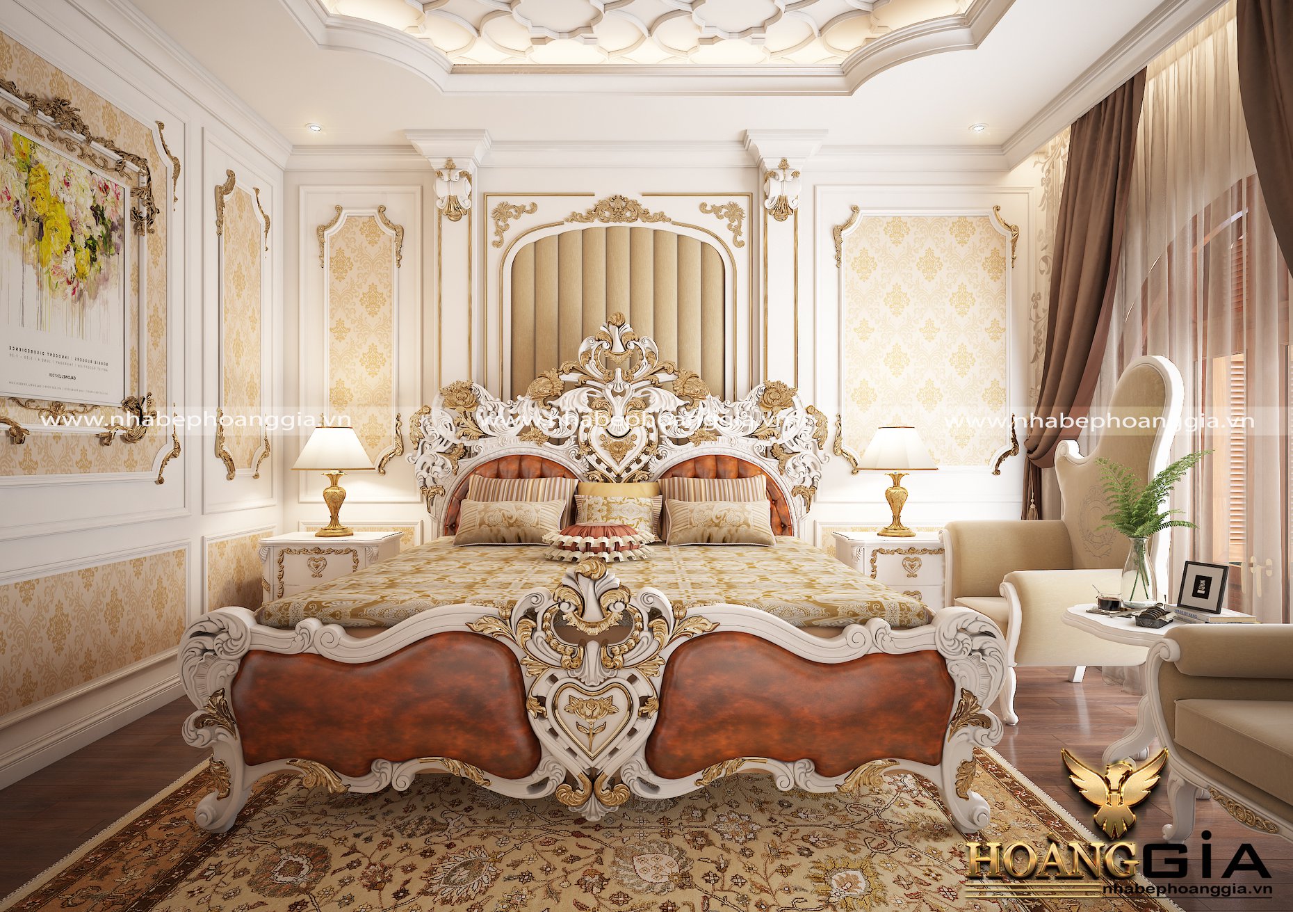 Mẫu thiết kế phòng ngủ cổ điển Luxury đầy đẳng cấp