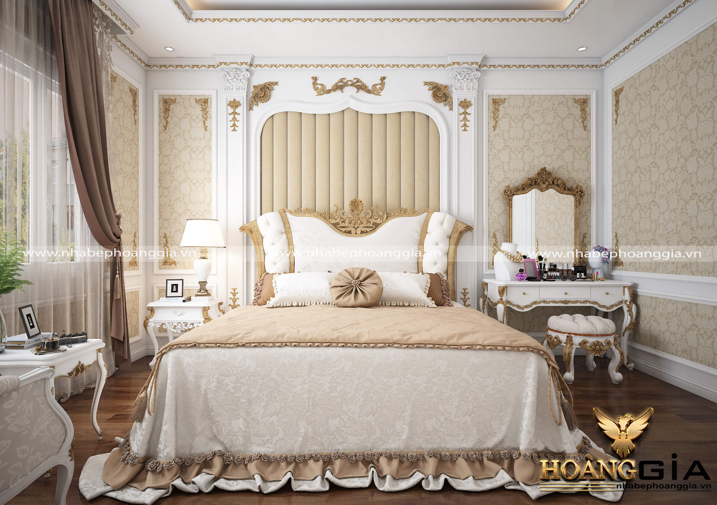 Nét kiêu sa đầy quyến rũ của mẫu phòng ngủ cổ điển Luxury