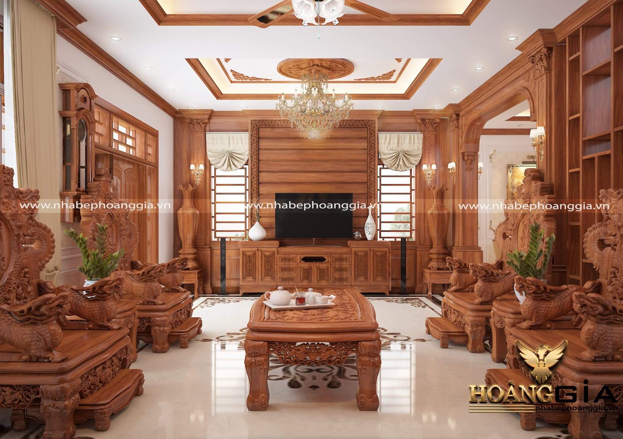 Dự án thiết kế thi công nội thất tân cổ điển nhà anh Thực Tuyên Quang