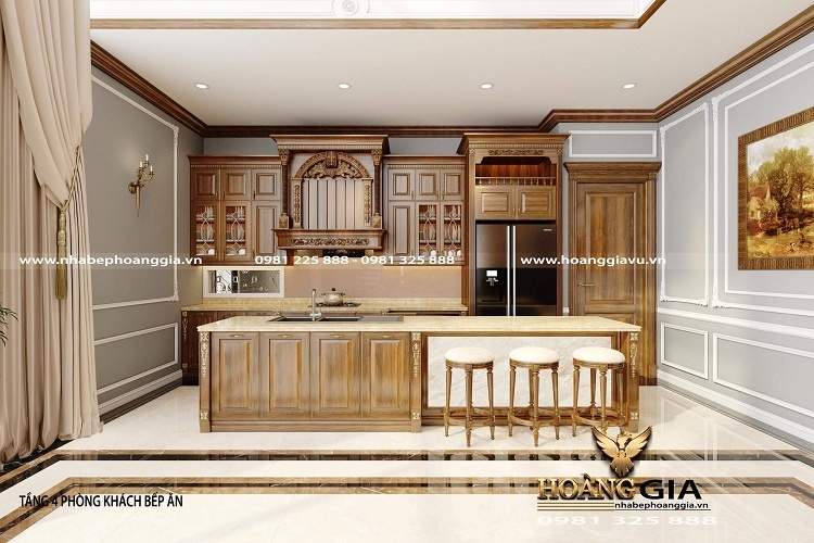 Thiết kế tủ bếp đẹp cao cấp cho căn hộ penthouse sang trọng